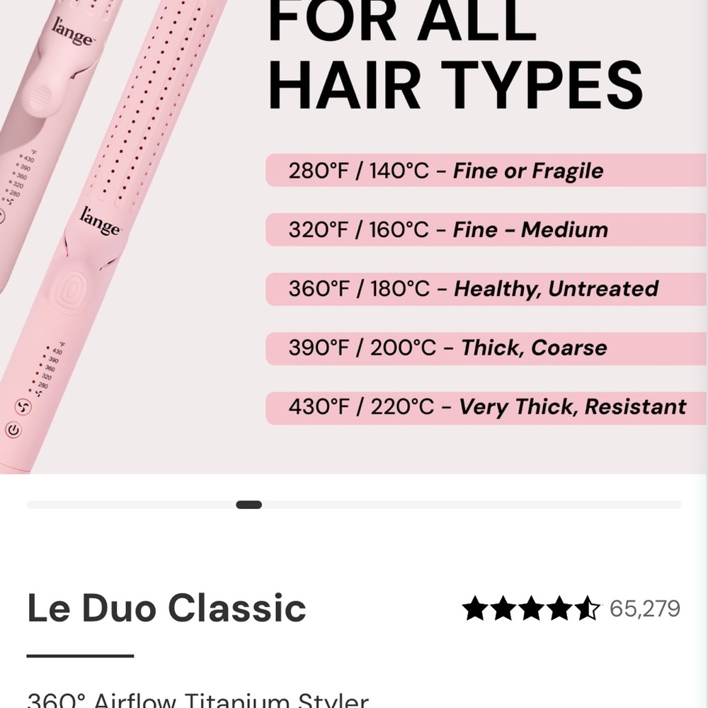 Lange Le Duo Classic 360° Airflow Styler - Pink